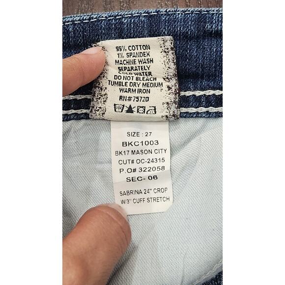 BKE Buckle Sabrina Jeans‎ Womens 27 Medium Wash Stretch Low Rise Straight - Picture 6 of 10